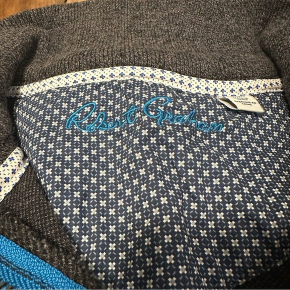 Robert graham sweater wool blend 1/4 zip - Picture 5 of 9